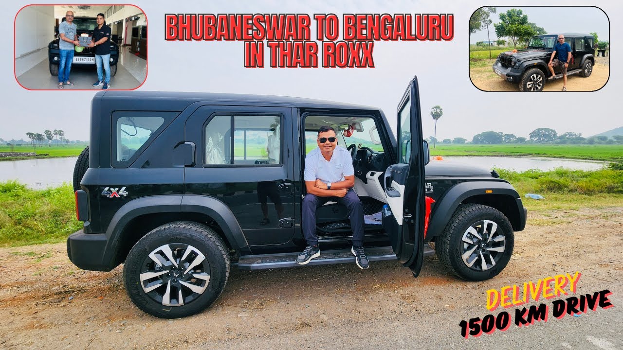 Delivery of THAR ROXX AX7L| Bhubaneswar to Bengaluru in Thar Roxx 1500km drive | Stay at Rajahmundry