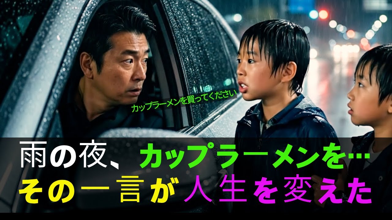 雨の夜、カップラーメンを…その一言が人生を変えた