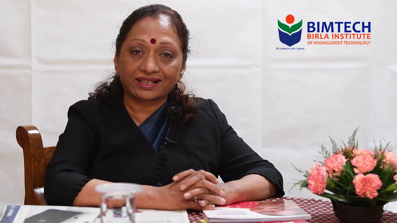 Dr Padmaja Krishnan, Director Leadership  sharing her experience at BIMTECH