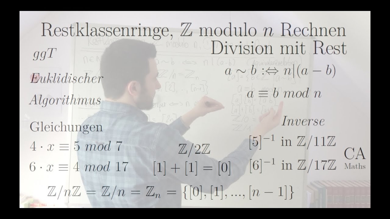 Modulo Rechnen Inverse Gleichungen Erklärung Beispiele (Zahlentheorie)