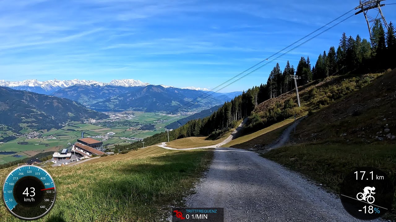 60 minute MTB Indoor Cycling Workout Kaprun Austria Alps Garmin Ultra HD Video
