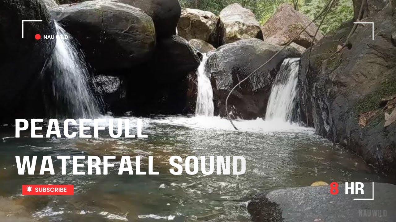 Waterfall Sounds for 8 Hour Sleep & Meditation | Insomnia Relief | Natural White Noise