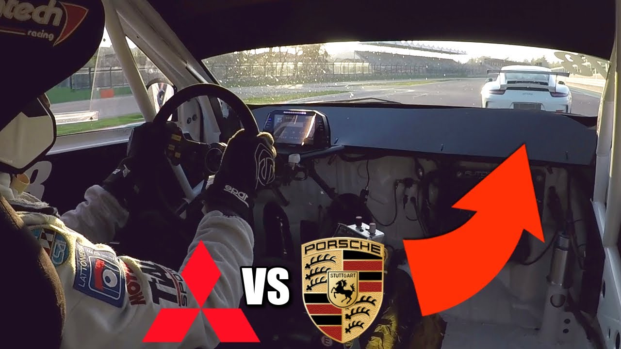 600HP Lancer EVO VIII vs Porsche 991 GT3 RS on Track! - ONBOARD Time Attack at Imola Circuit!