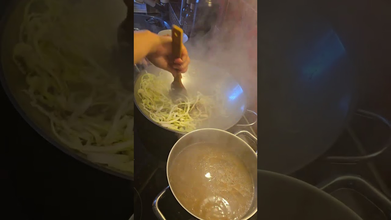 Making fry noddles for dinner ..I love  this 