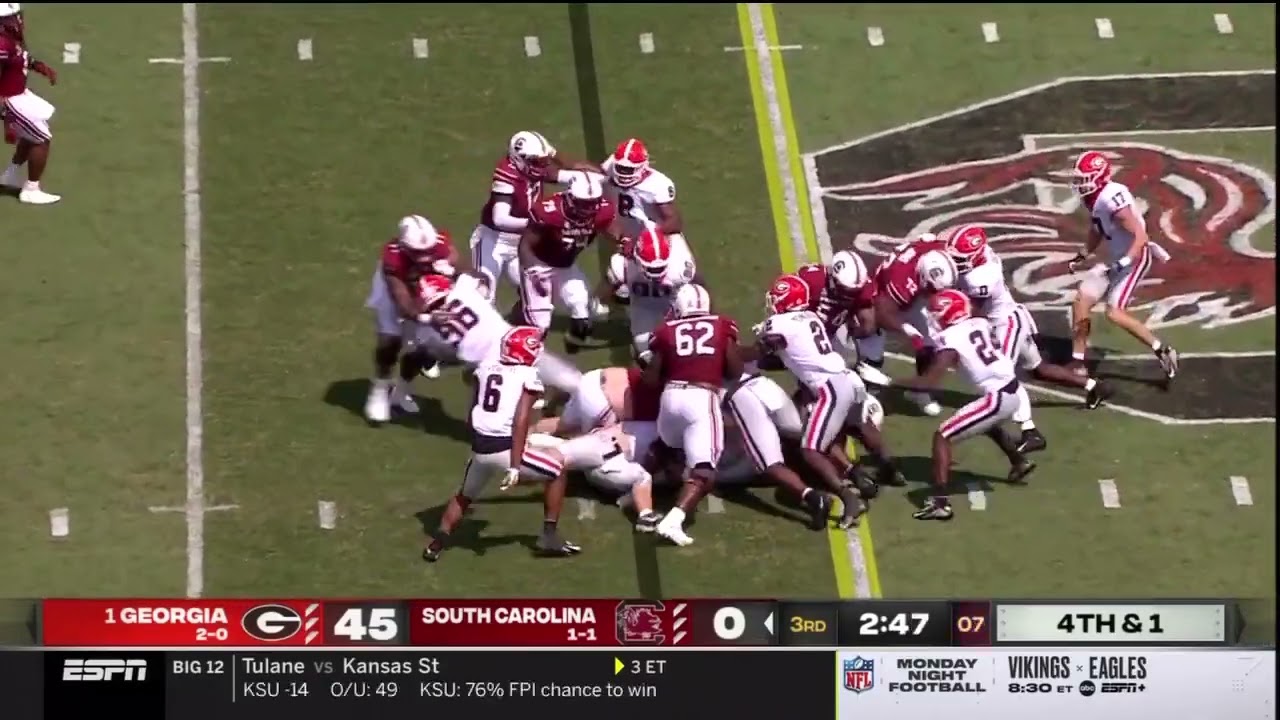 2022 USC vs Georgia - Nate Adkins 1 Yd Run on 4th and 1