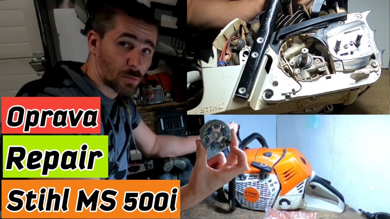 Oprava Stihl ms 500i, Výmena opotrebovaných dielov, How to repair chainsaw Stihl ms 500i,