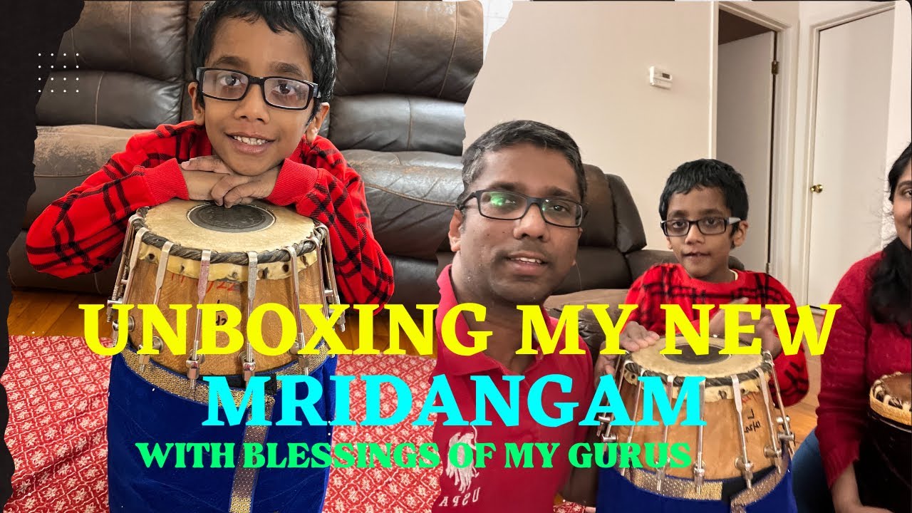 Unboxing my new Mridangam shipped from Chennai to USA