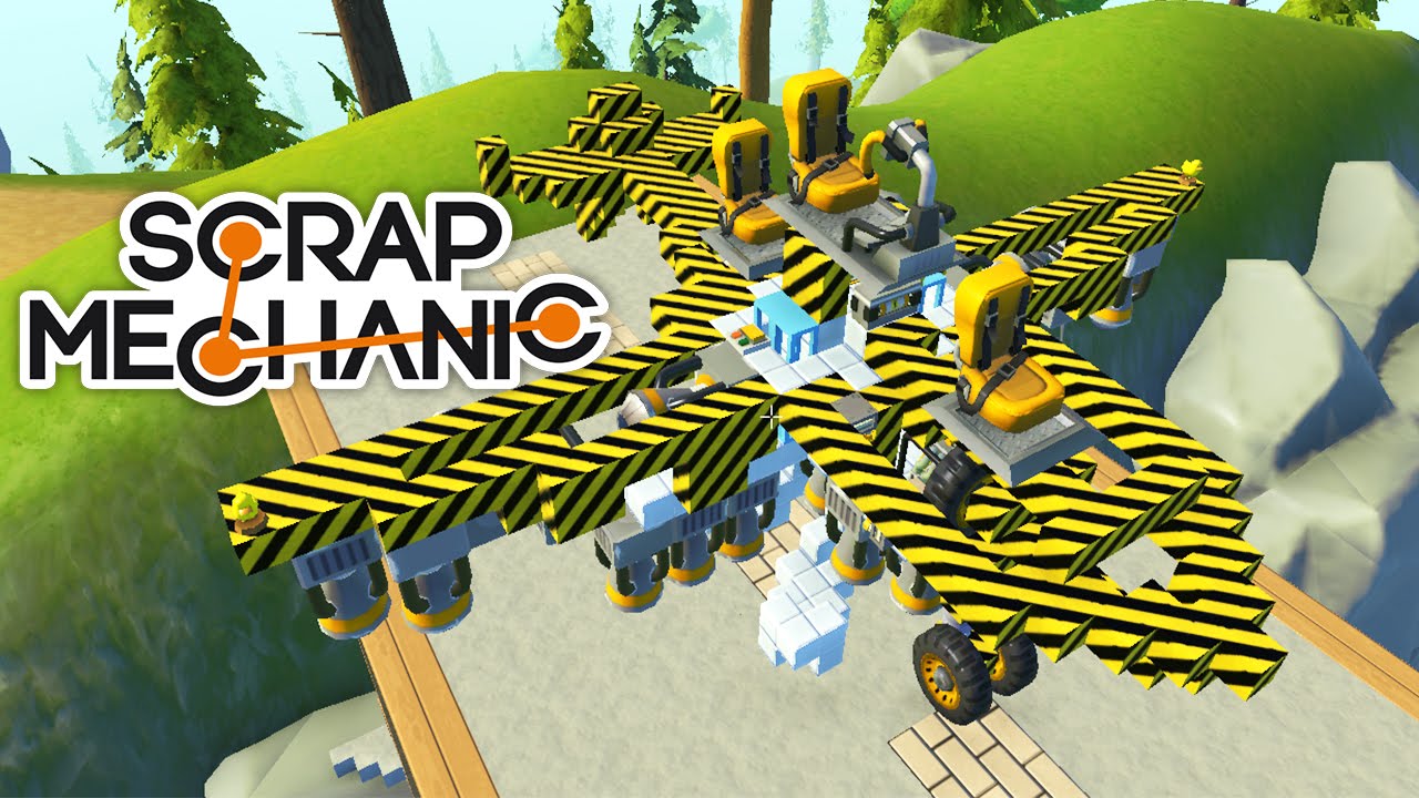 Scrap Mechanic - How to make a Jet Airplane that flys controllable and easy