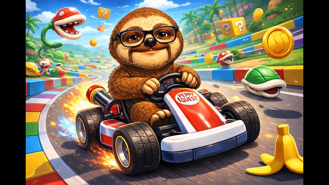 Peppy gibt Gas in Mario Kart World
