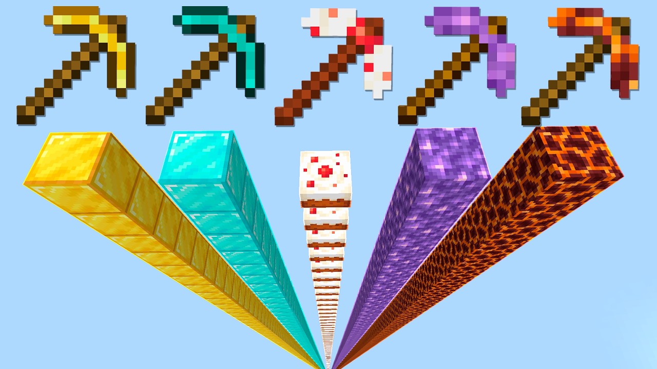 which minecraft pickaxe is the fastest ??? part2