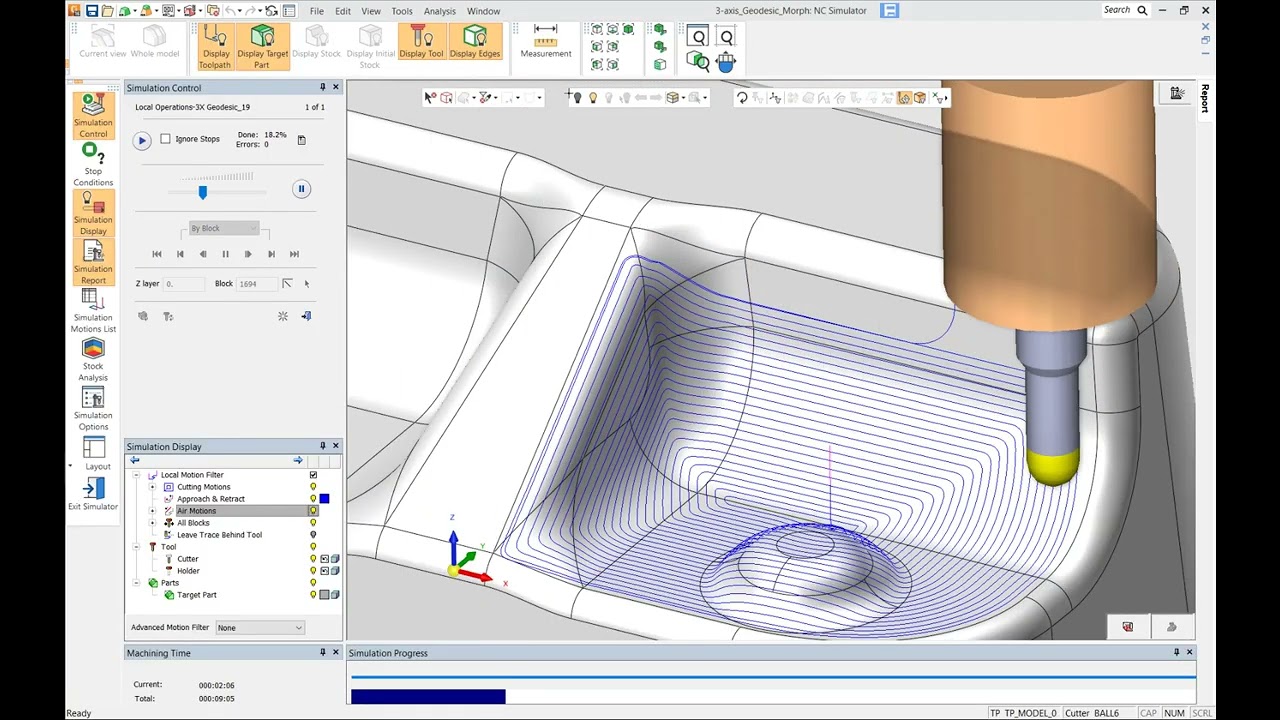 3X Geod&eacute;sico - 3D Step no CIMATRON 16