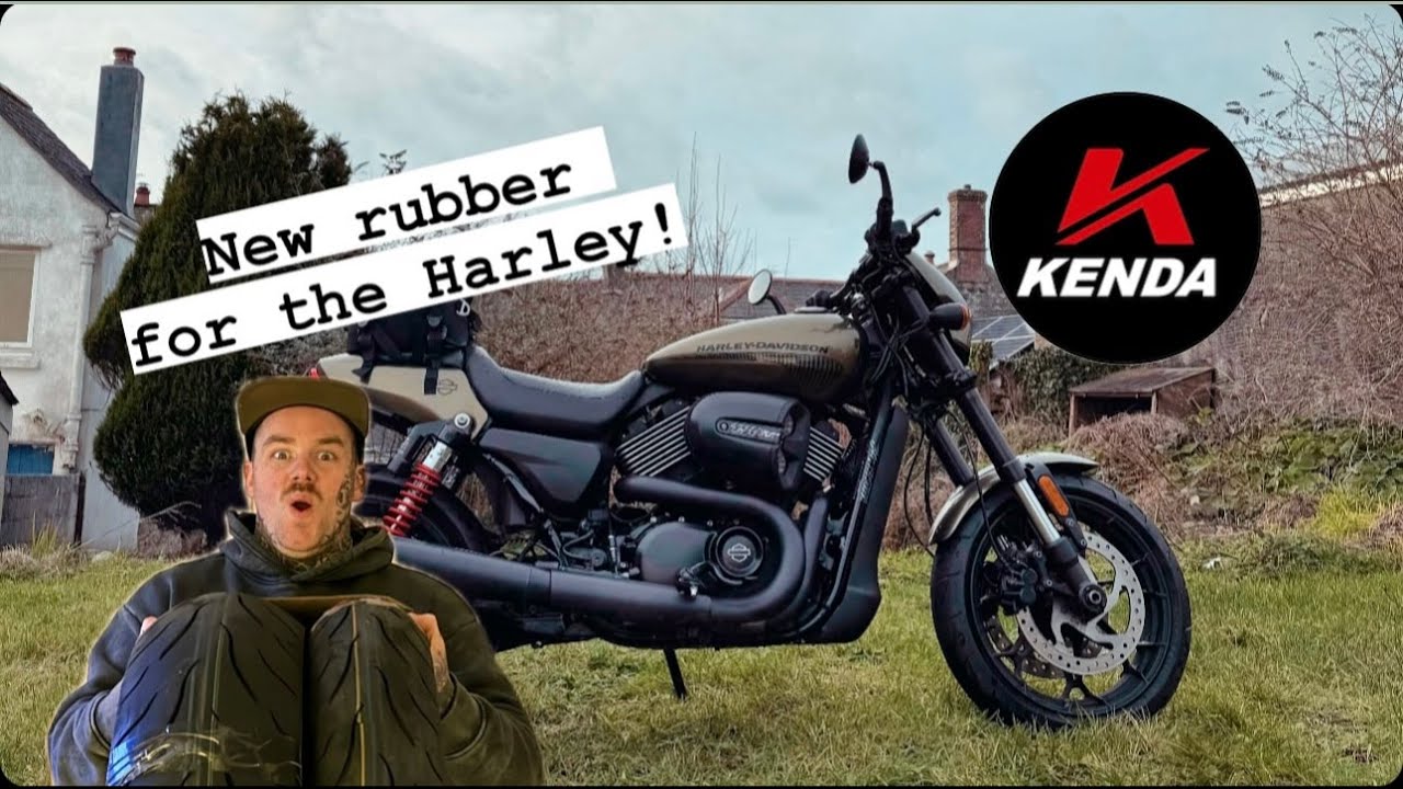 Fitting BUDGET tyres to my Harley Davidson! KENDA KM1 ST First Impressions-not as bad as you think!
