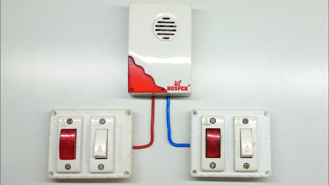 doorbell 2 switch connection|door bell control of two switch||एक घंटी दो स्विच ऑन वायरिंग कैसे करें