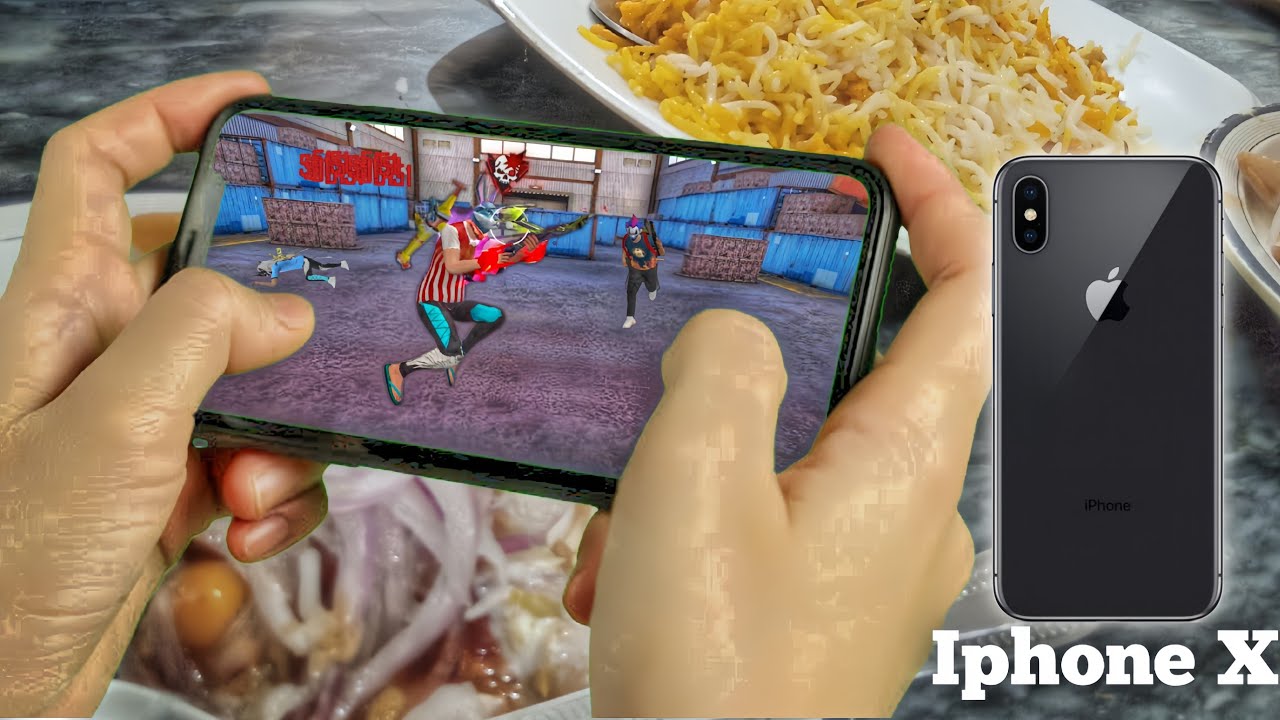 Iphone X free fire gameplay 2025 [1v4] 