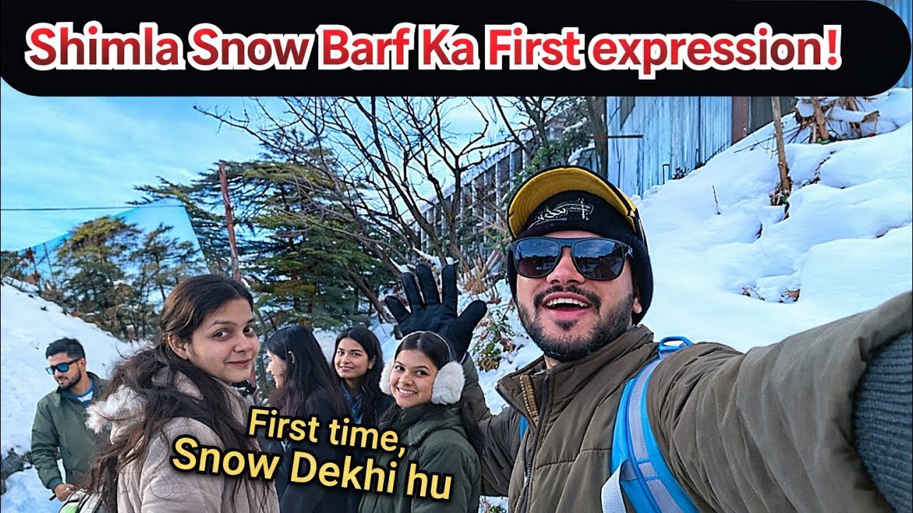 Shimla Snow Barf Ka First expression !@Travelwithij 