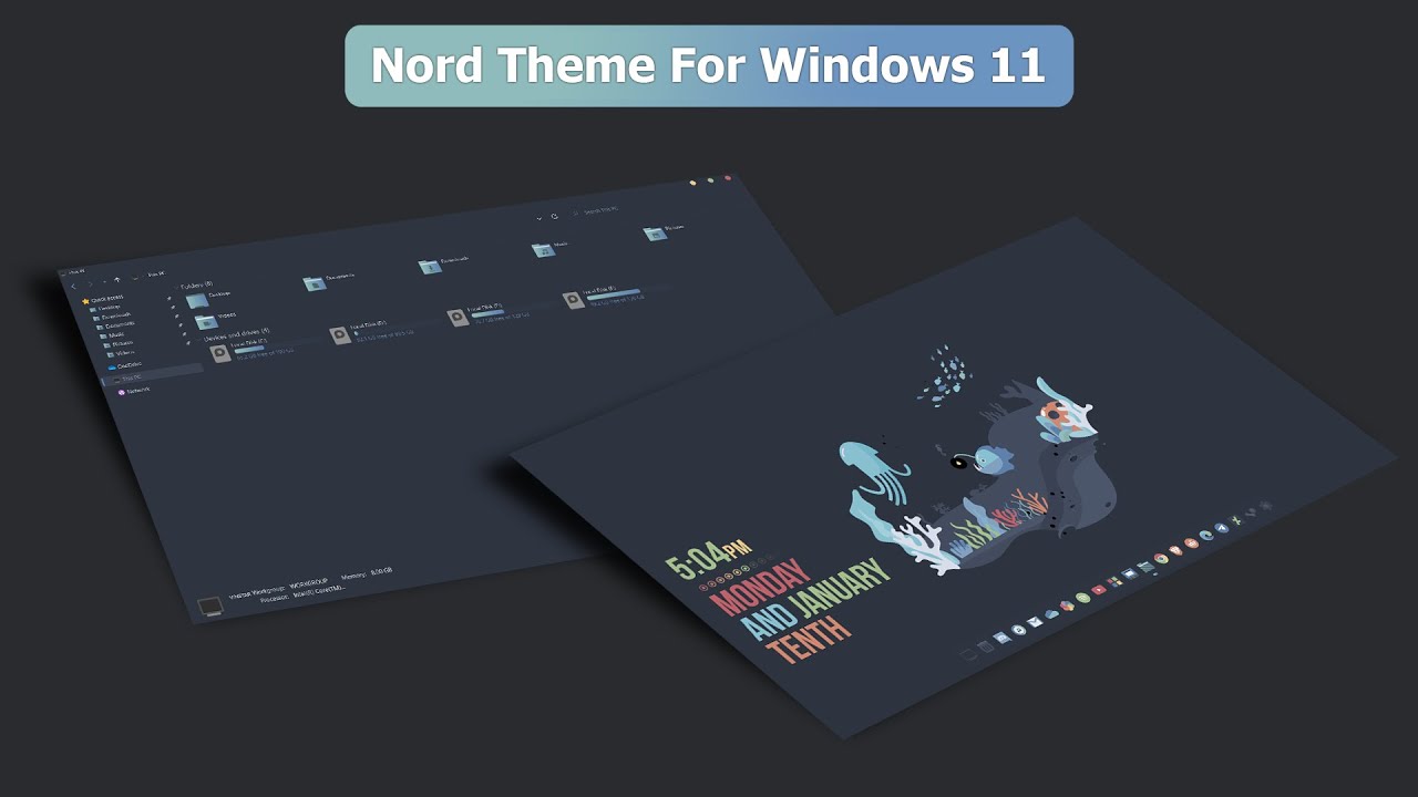 Nord Theme For Windows 11 || New Windows 11 Theme ll Make Your Windows Look || by-Vin star