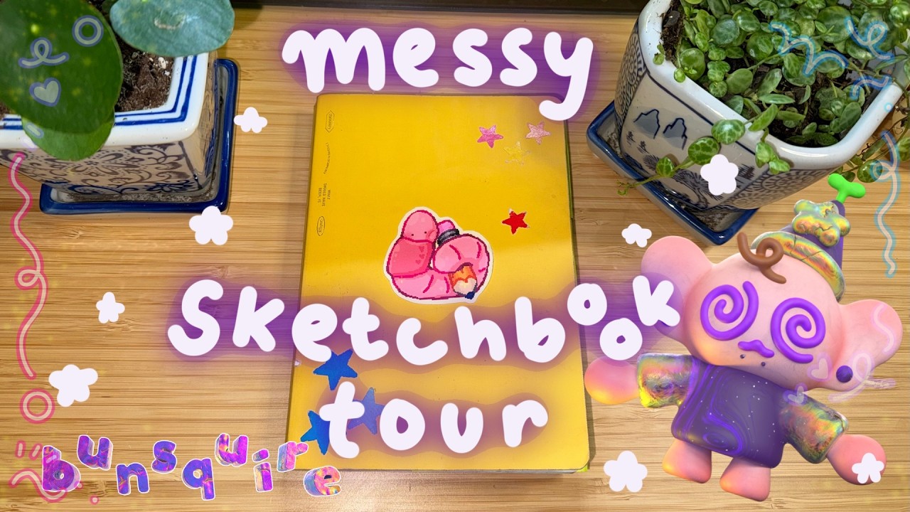 ☆ the sketchbook that took me 3 years ~ messy sketchbook tour ☆