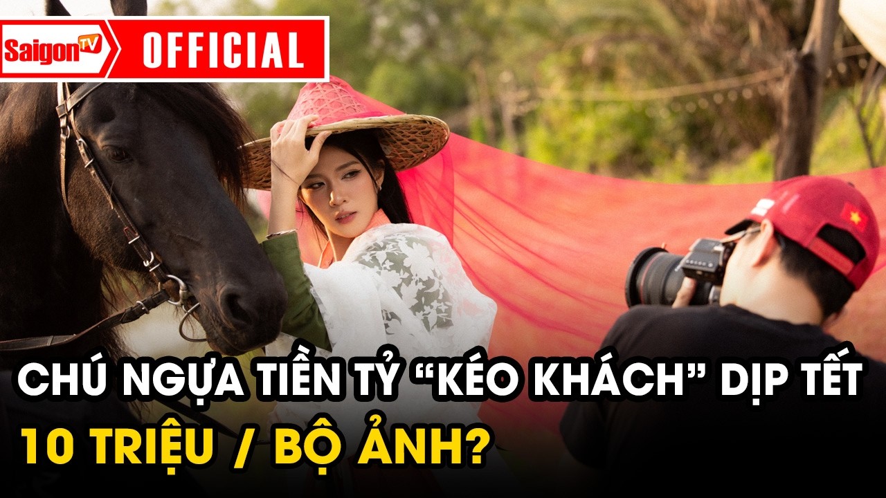 Chú ngựa tiền tỷ “kéo khách” dịp Tết Bính Ngọ: Khách sẵn sàng chi 10 triệu | Tin SaigonTV