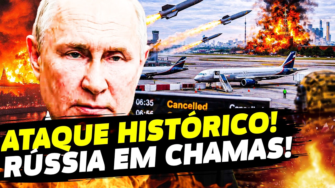 💥 Ataque em MOSCOU! Aeroportos fecham às pressas! Mísseis cruzam Rússia! Começou o COLAPSO?!