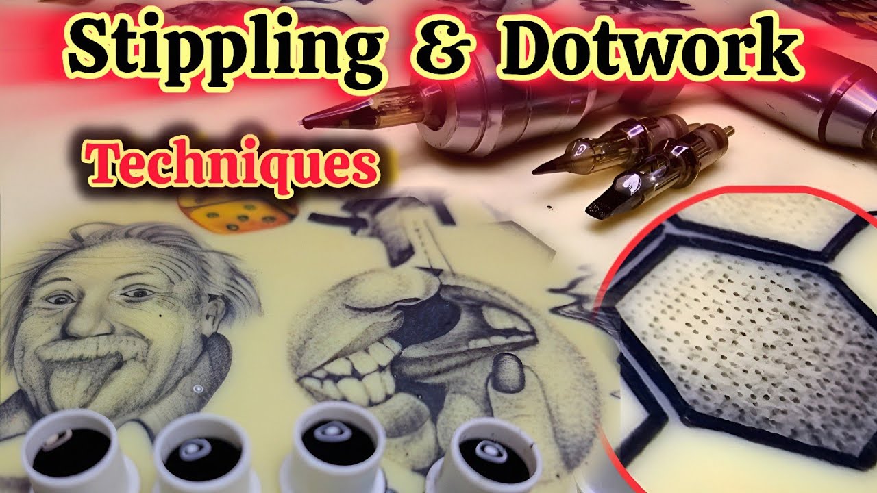 Учебное пособие по технике штриховки Dotwork Shading: освойте искусство точечного татуажа