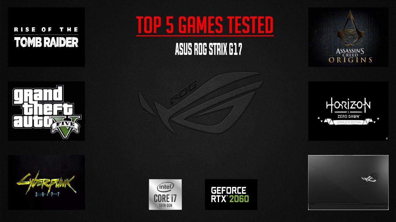 ASUS ROG STRIX G17 | 5 GAMES TESTED | i7 10750H | RTX 2060 | 1080p