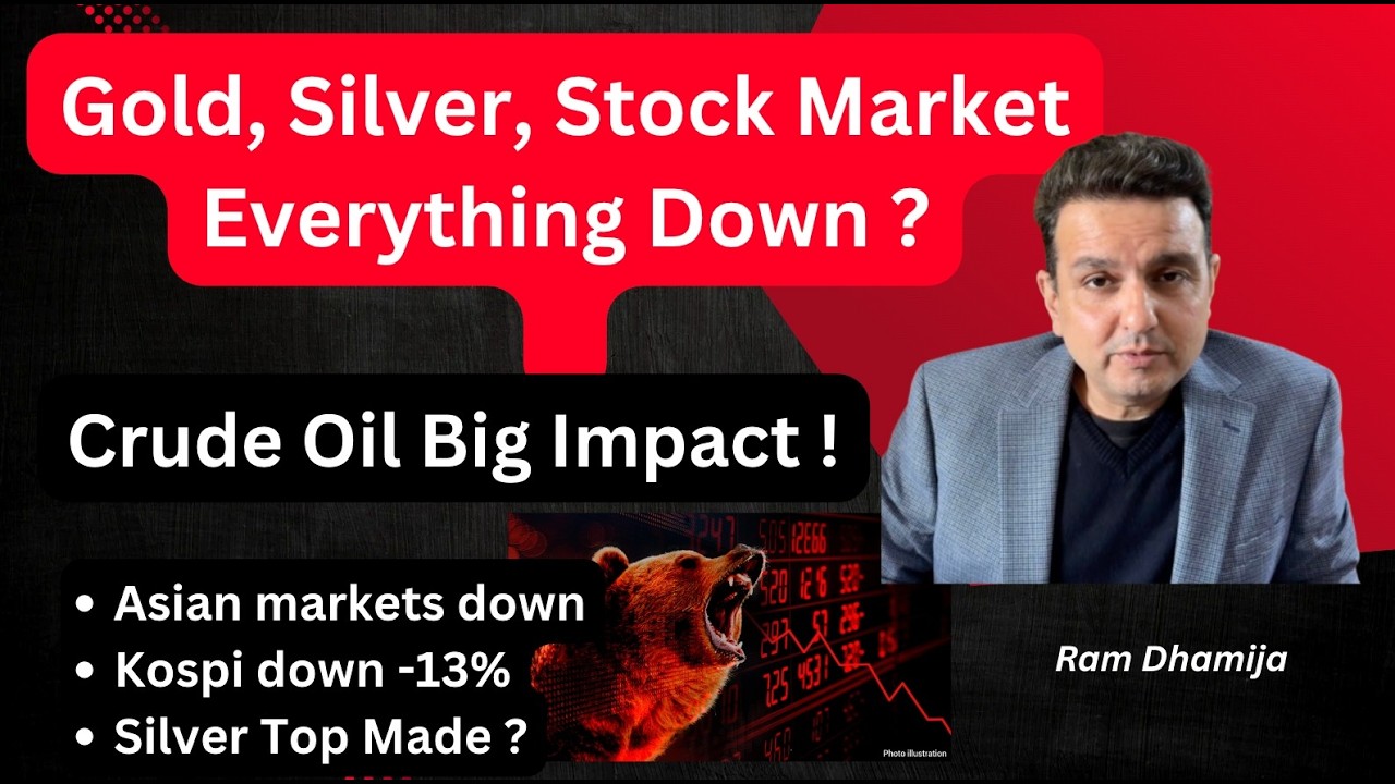 Nifty prediction for tomorrow | Stock Market Crash | Gold Silver Crude prediction | Silver Crash