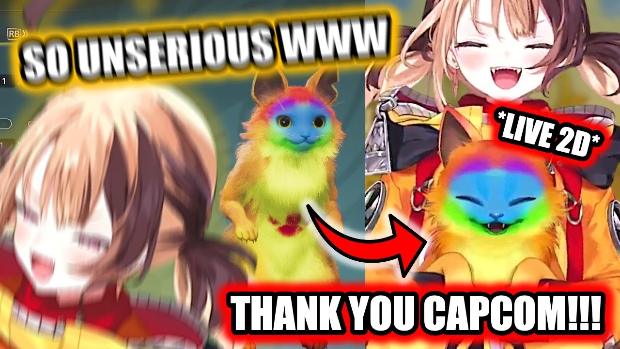 Gigi creates an unserious RGB Grem palico, laughs at it, and receives it as part of her Live 2D...