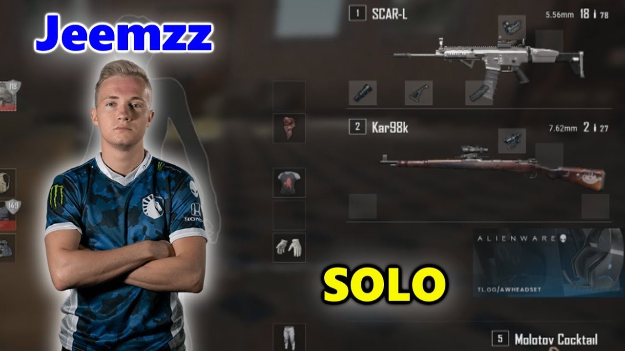 Team Liquid Jeemzz - SCAR + Kar98k - SOLO - Archive Games - PUBG