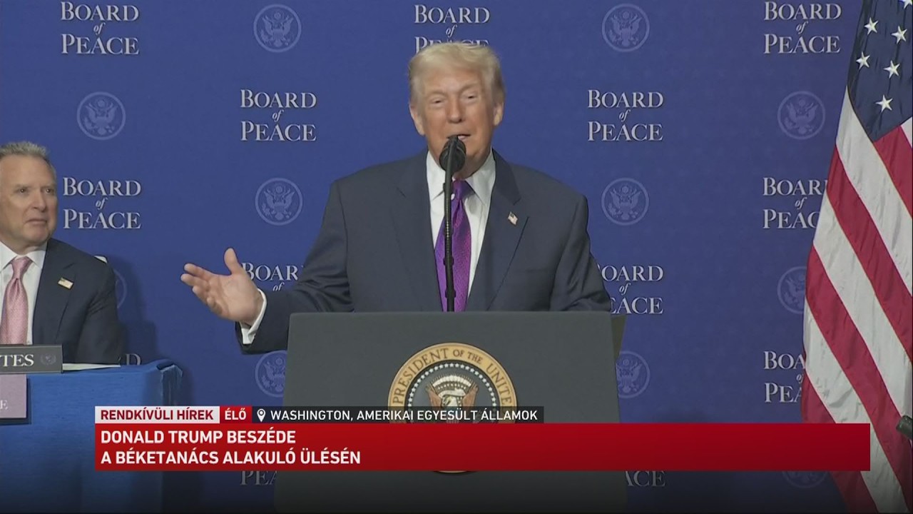 Donald Trump beszéde a Béketanács alakuló ülésén
