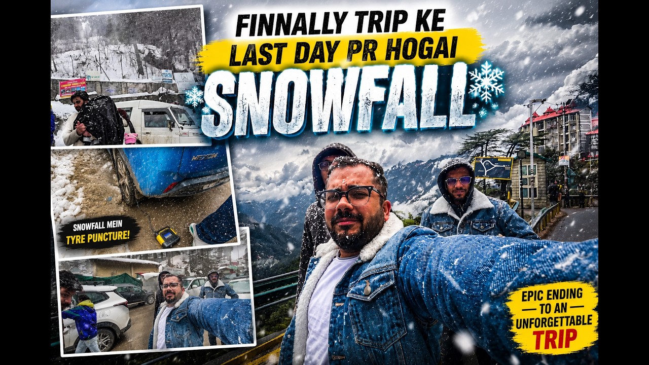4 DIN WAIT KIYA...LAST DAY PAR SNOWFALL! ❄️AUR TYRE PUNCTURE 😭CHAIL SNOW TRIP EP 5