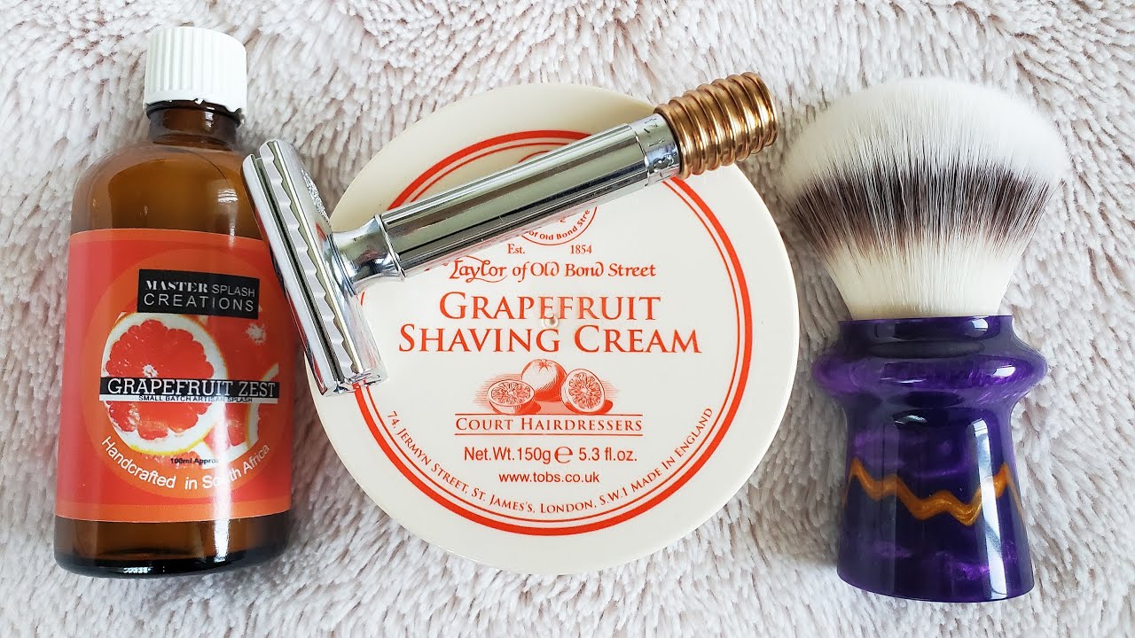 Бритье с грейпфрутом от Taylor of Old Bond Street и Master Soap Creations | Merkur Progress, Wald A1