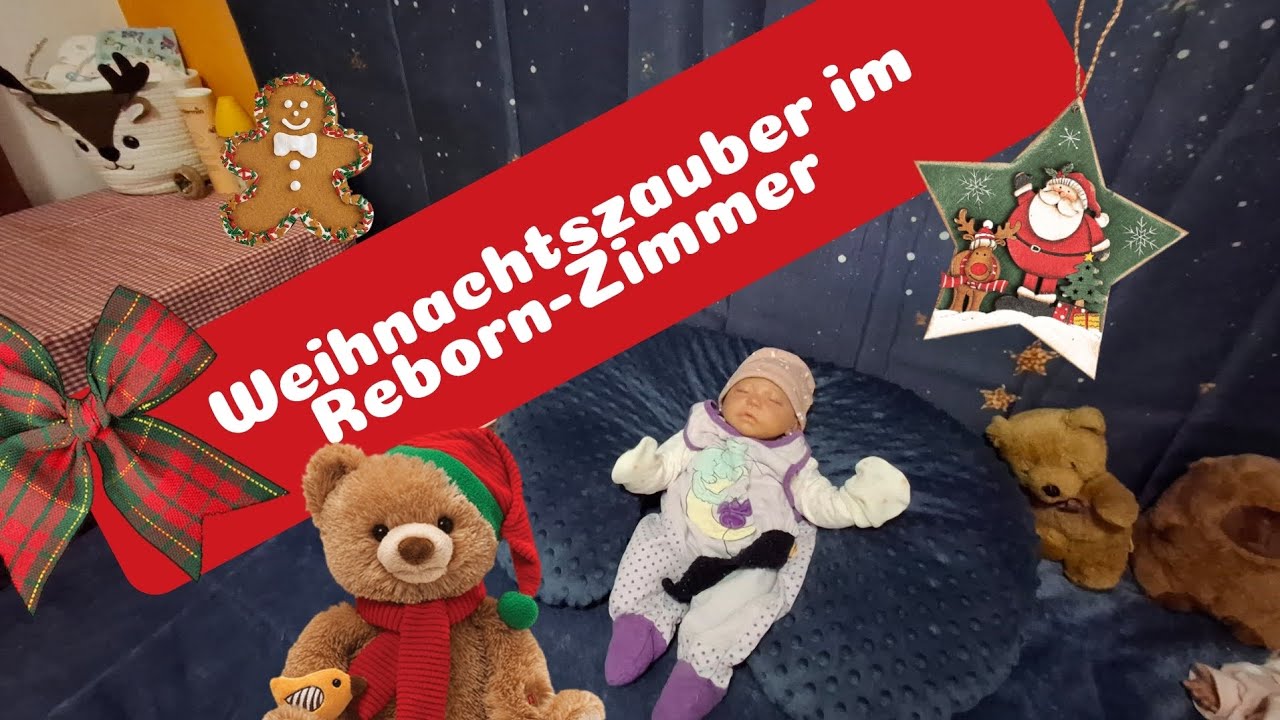 Weihnachtszauber im Reborn-Zimmer  Lena bekommt ihren kuscheligen  pyjama an 