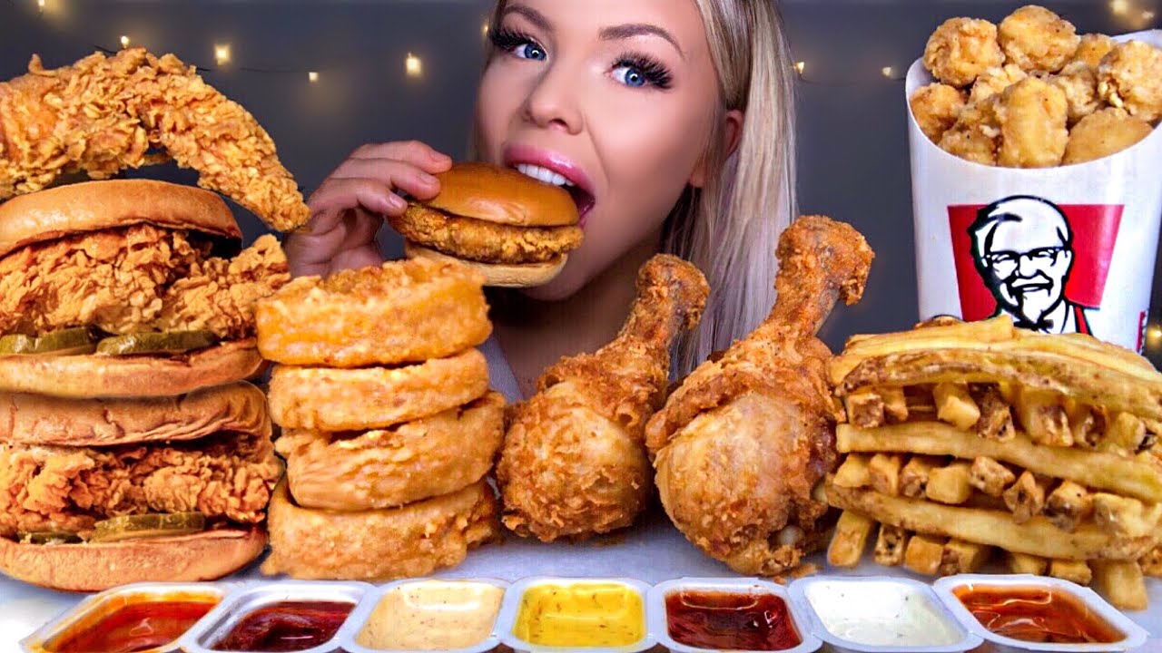 ASMR POPEYES VS KFC *MOST POPULAR FOOD* CHICKEN SANDWICH, FRIED CHICKEN, APPLE PIE, FRIES MUKBANG 먹방
