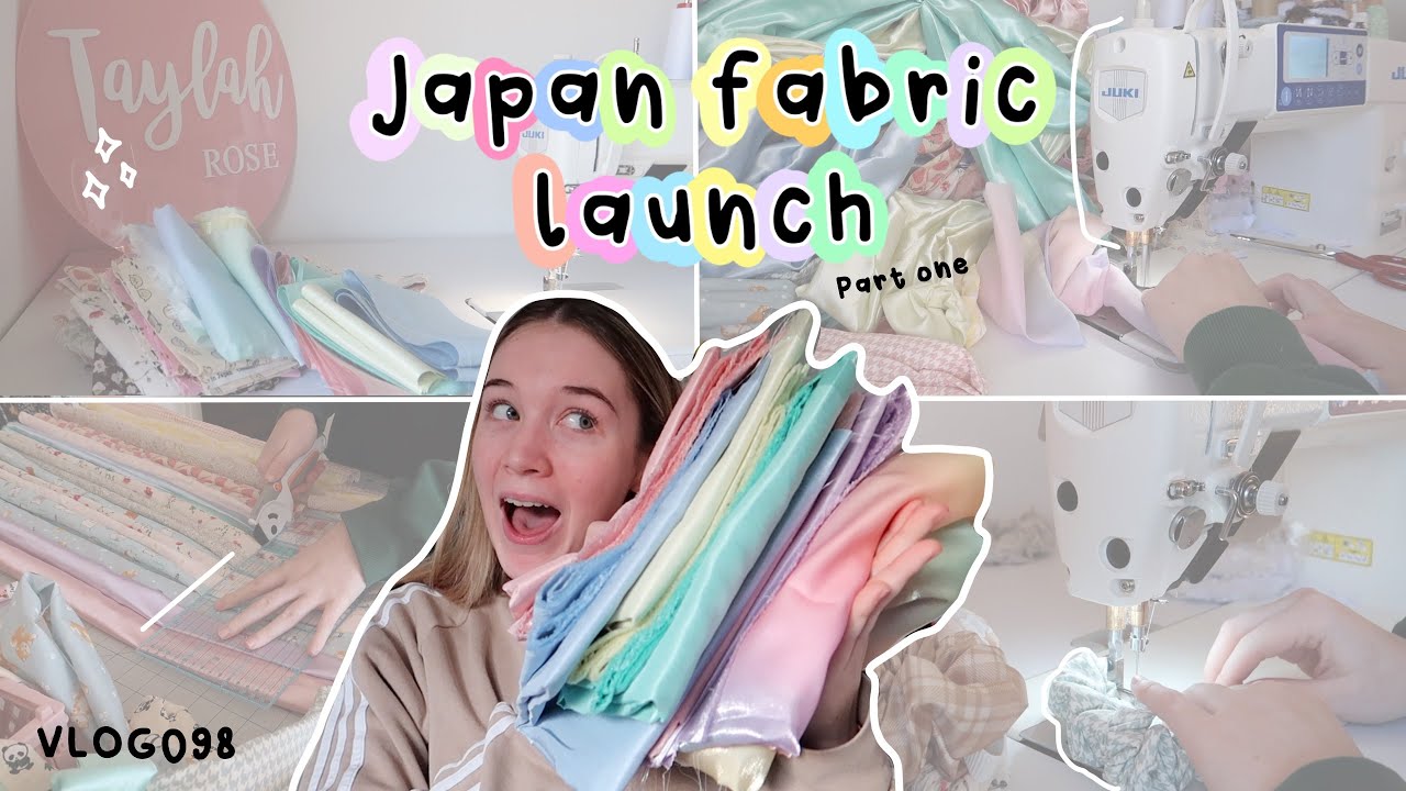 japan fabric scrunchie launch 40+ new designs AUGUST launch - chats and sewing VLOG098