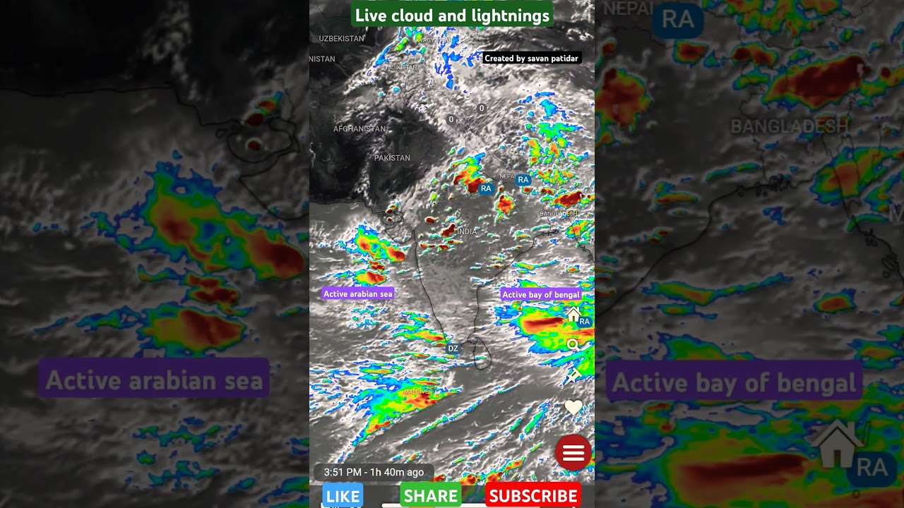 24 June 2024 live cloud and lightnings