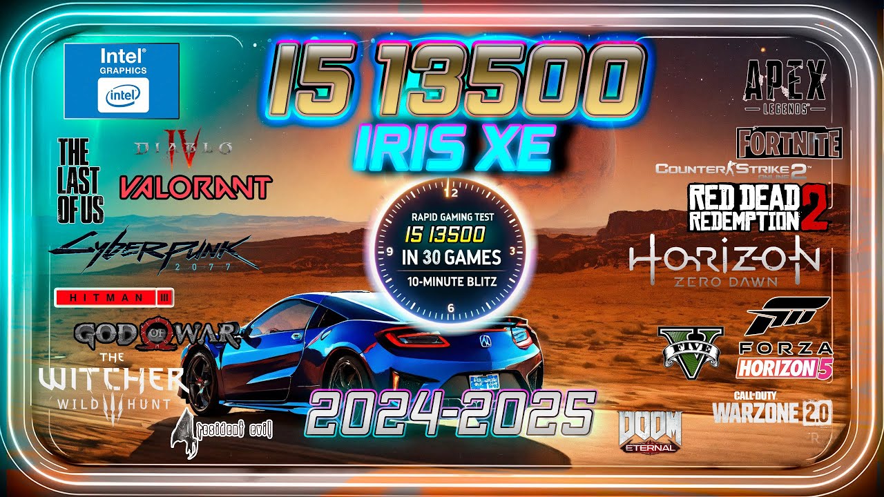 Intel IRIS XE (13500H IGPU) in 30 GAMES in 2024