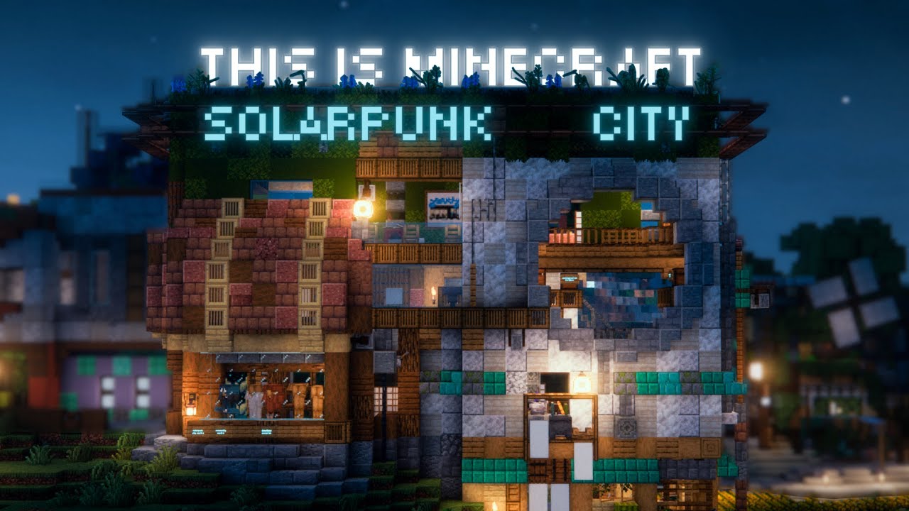 Starting a Solarpunk City in Survival Minecraft
