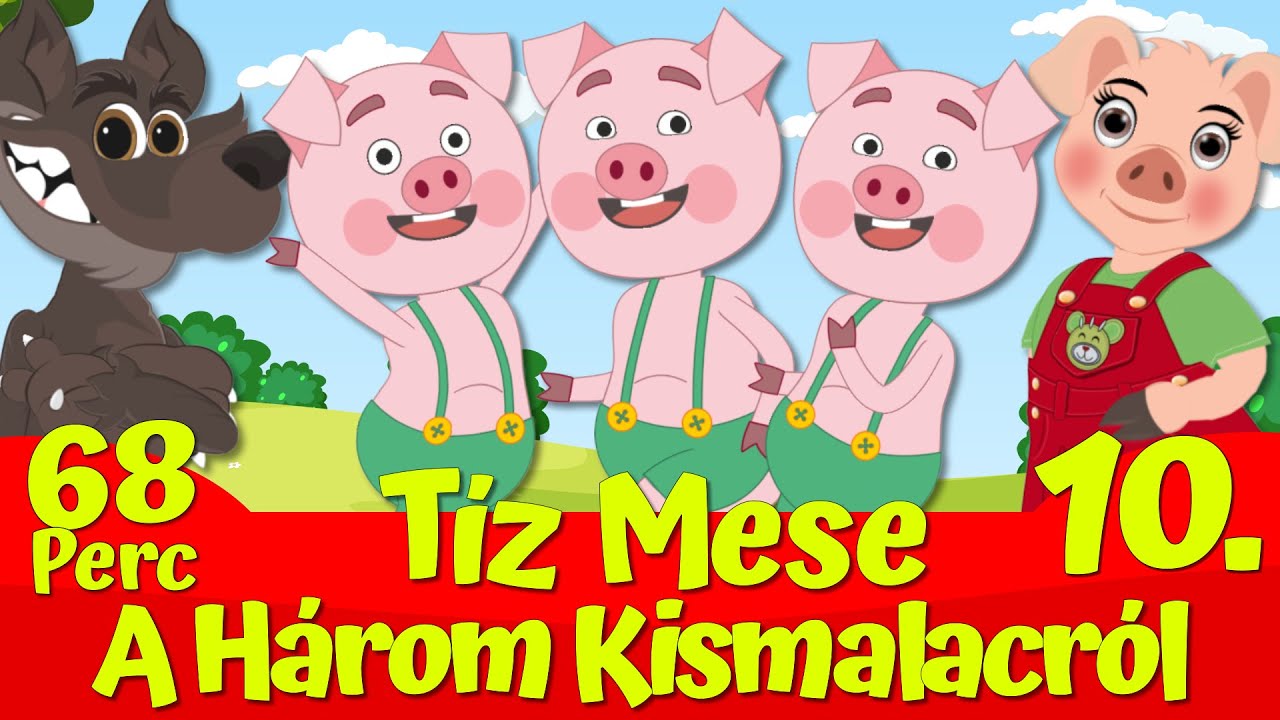 🔴 A H&aacute;rom Kismalac &eacute;s a Farkas 🐷🐺🔴 I A T&iacute;z Legszebb Mese I Szandi Mes&eacute;k I Magyar T&uuml;nd&eacute;rmes&eacute;k