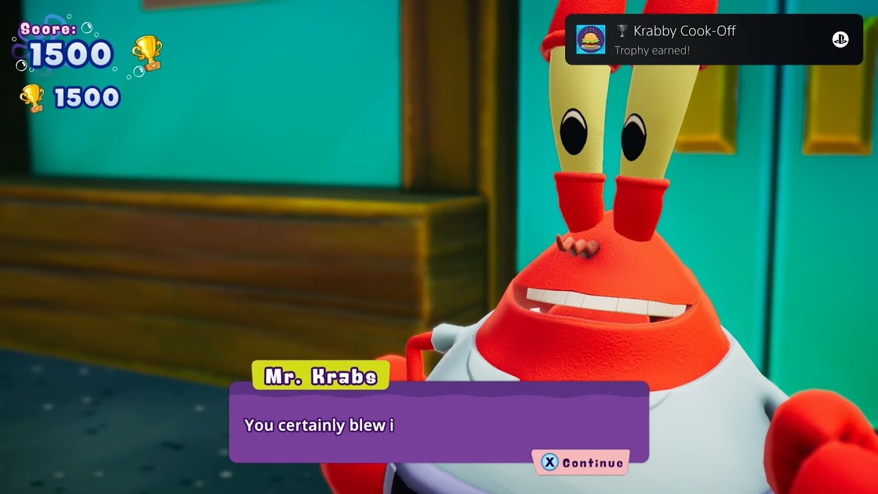 Krabby Cook-Off Gold Medal - Score 1500 Points | SpongeBob SquarePants The Patrick Star Game