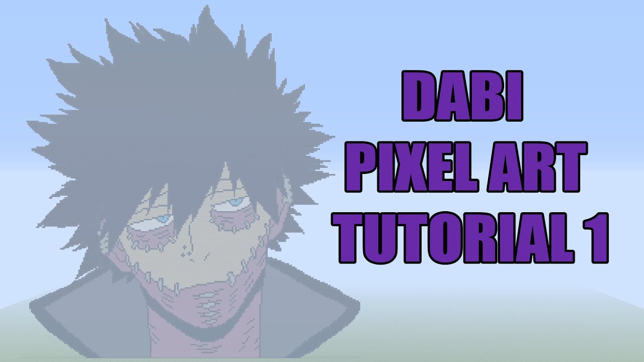 Minecraft Dabi Pixel Art Tutorial 1 (My Hero Academia)
