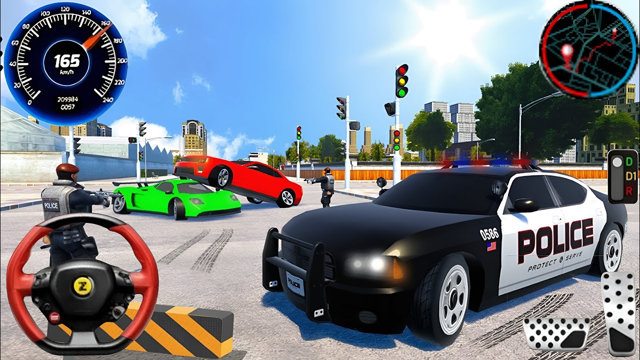 Police Car Chase Simulator 3D Game - Real Cop Cars Driving Simulator 2025 - Android GamePlay