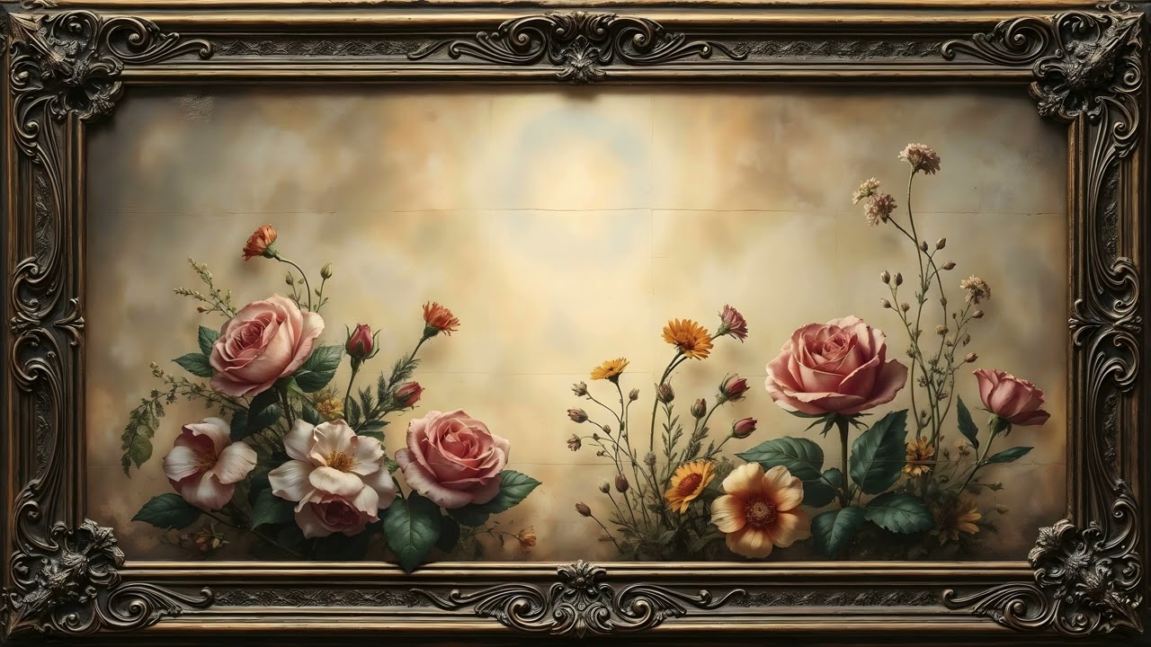 1 Hour of Vintage Floral Art 🌹 | Relaxing Classical Painting Ambience | Peaceful Background