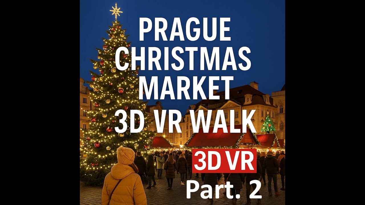 Prague Christmas Market 🇨🇿 | Near Palladium | 3D VR Walk (Part 2) | Evening Atmosphere
