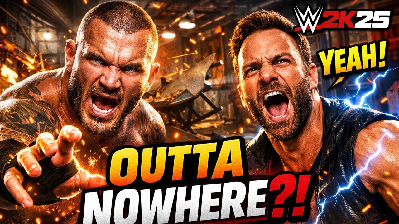 WWE 2K25: Randy Orton vs LA Knight – Falls Count Anywhere Chaos! 😱🔥 #wwe #trending 