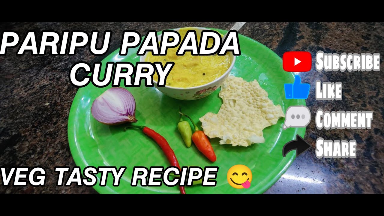 PARIPPU PAPPADAM CURRY (VEG) | SOMETHING NEW TO TRY | SPICE N TANGY