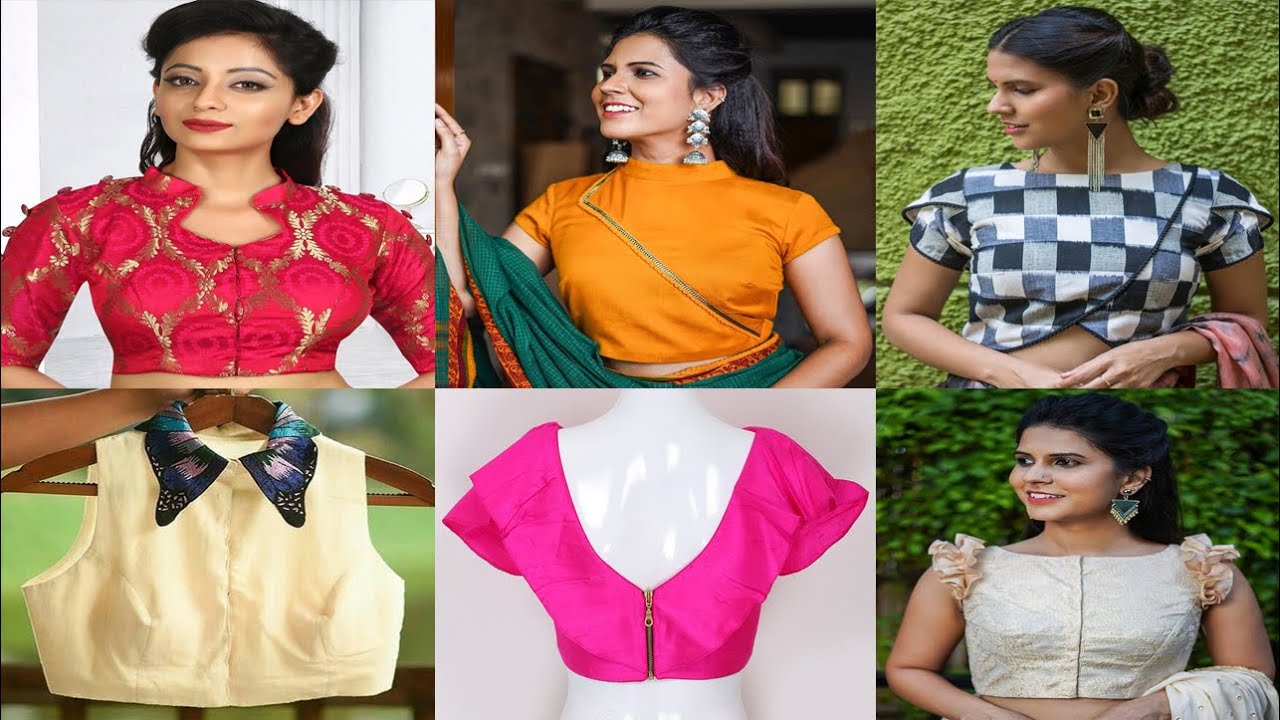 Readymade Simple Blouse Designs,  Simple But Stylish Saree Blouses for you to try on with sarees
