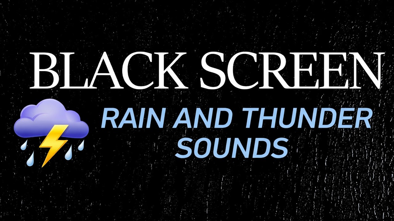 Heavy Rain and Loud Thunder Sounds for Deep Sleep, Black Screen #rainsoundsforsleeping