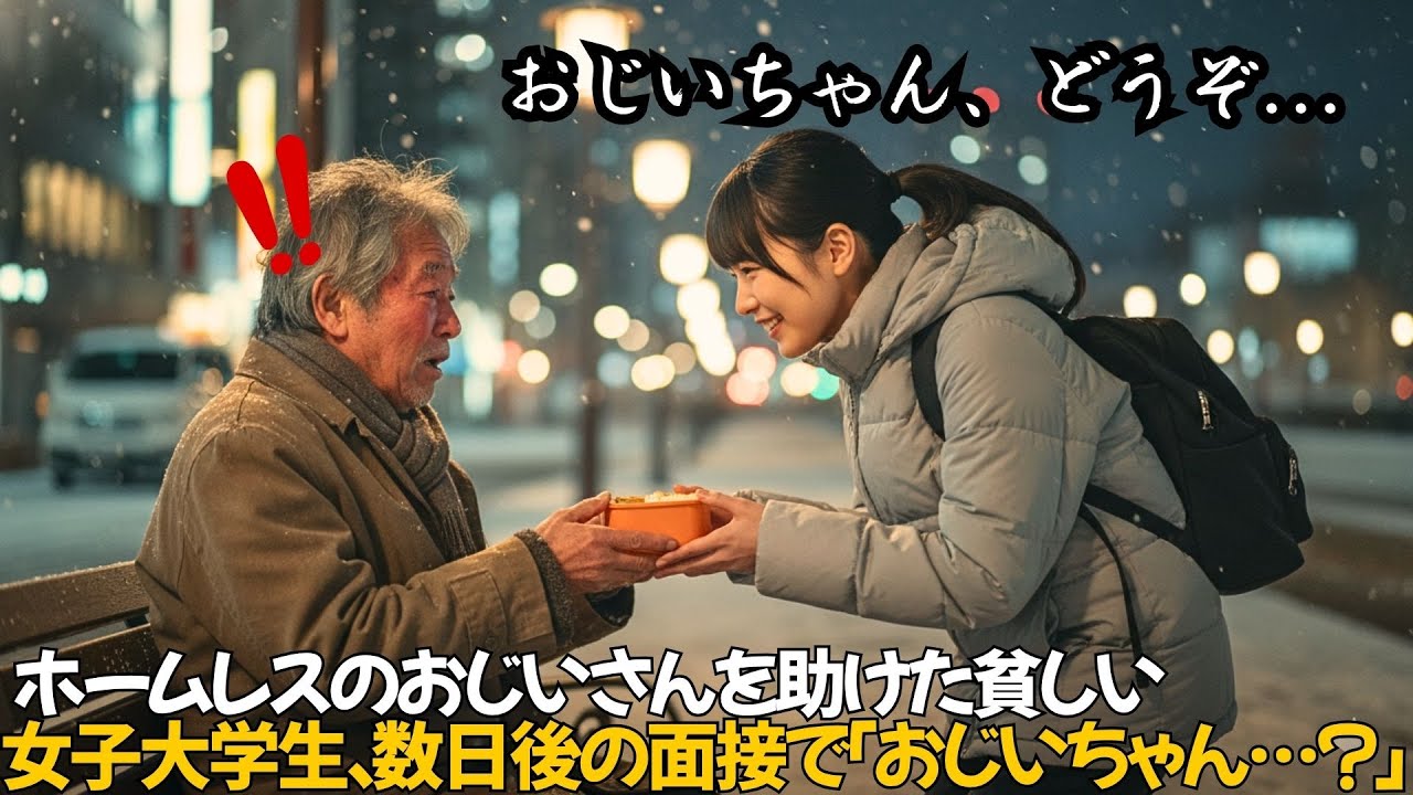 毎日寒さに震えるホームレスの老人を助けた唯一の女子大生。数日後、面接に行くと、そこにいたのはあの億万長者の老人だった…？｜人生の教訓｜オーディオブック｜実話朗読
