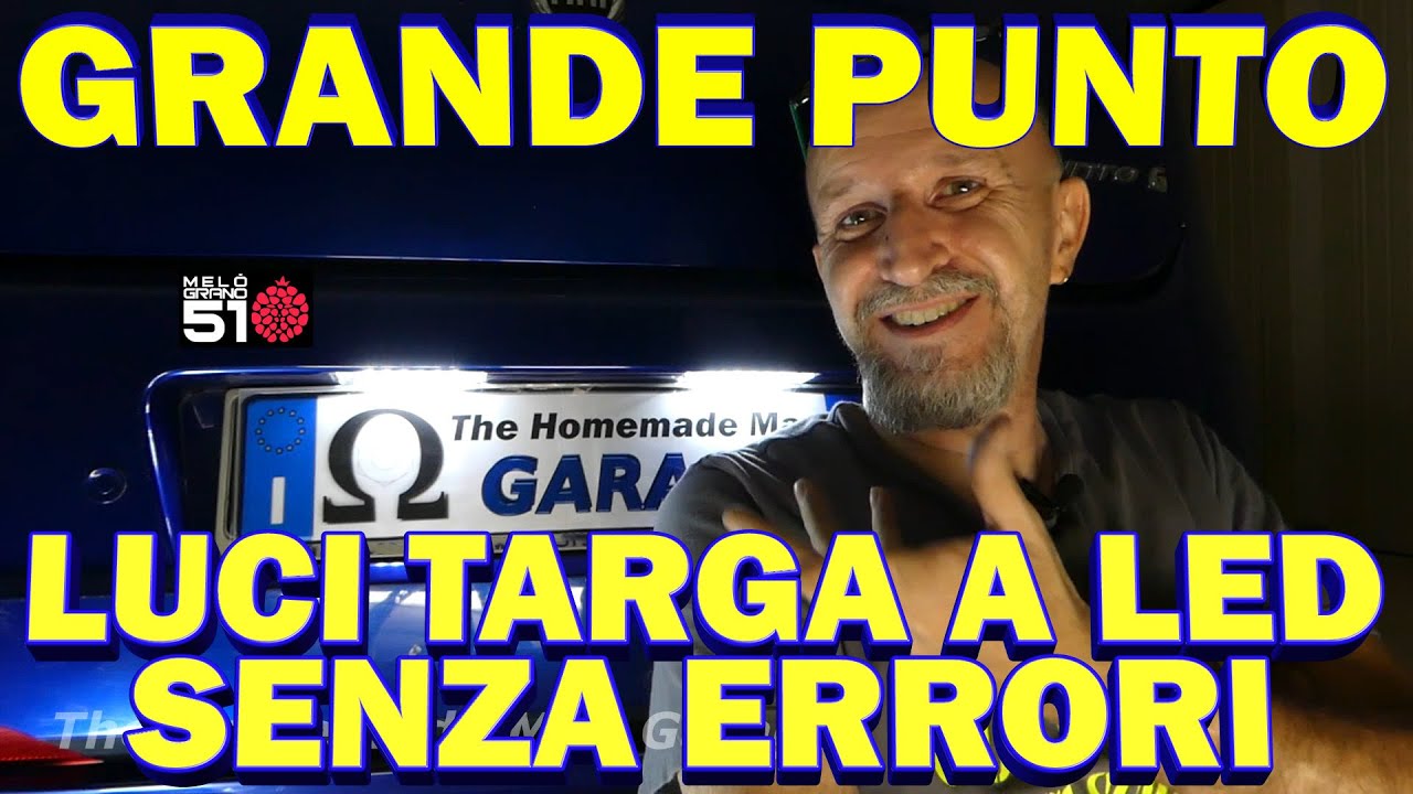 Luci targa led SENZA ERRORI su Fiat Grande Punto, by Melograno51