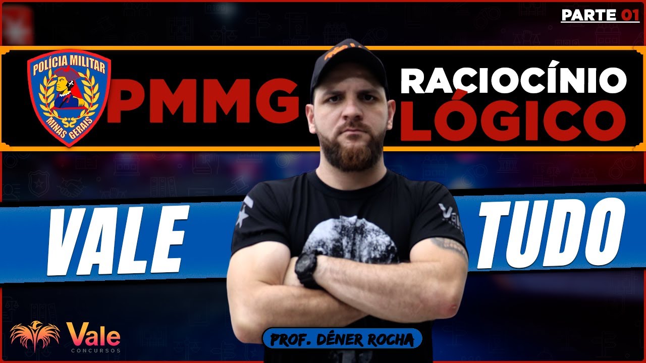 Revisão Vale Tudo para PMMG 2024 - RACIOCÍNIO LÓGICO - Parte 1 | Prof. DÊNER ROCHA